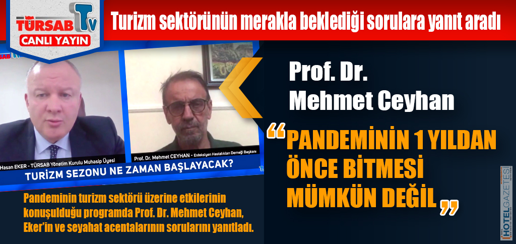 Prof. Dr. Mehmet Ceyhan: “PANDEMİNİN 1 YILDAN ÖNCE BİTMESİ MÜMKÜN DEĞİL”