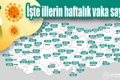 İşte illerin haftalık vaka sayıları