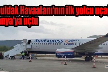 Zonguldak Havaalanı'nın ilk yolcu uçağı Almanya'ya uçtu