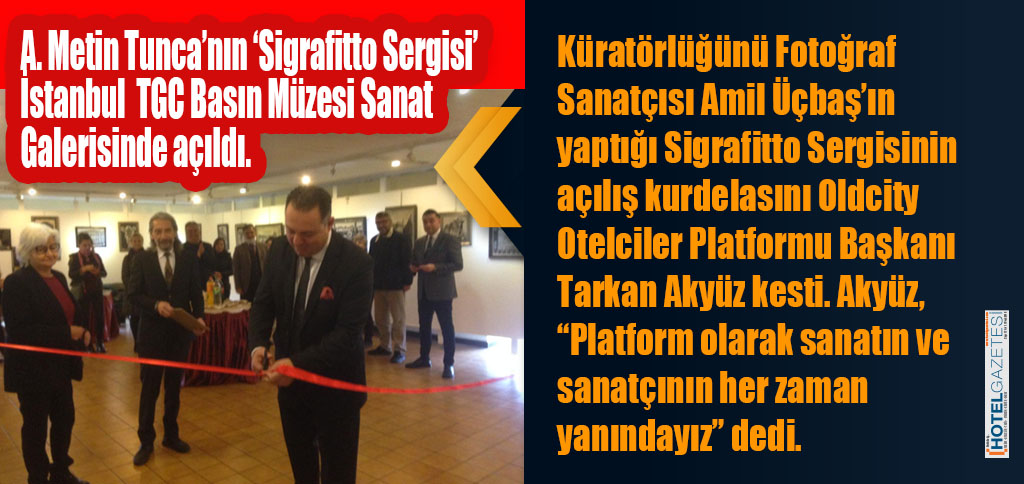 A. Metin Tunca’nın ‘Sigrafitto Sergisi’ İstanbul TGC Basın Müzesi Sanat Galerisinde açıldı.