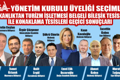 TGA YÖNETİM KURULU ÜYELİĞİ SEÇİMLERİ BAKANLIKTAN TURİZM İŞLETMESİ BELGELİ BİLEŞİK TESİSLER İLE KONAKLAMA TESİSLERİ GEÇİCİ SONUÇLARI