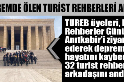 DEPREMDE ÖLEN TURİST REHBERLERİ ANILDI