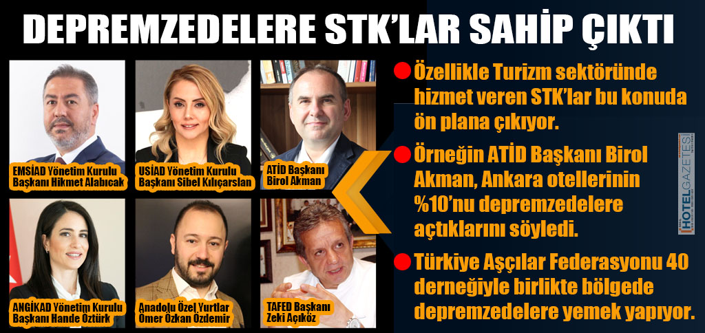 DEPREMZEDELERE STK’LAR SAHİP ÇIKTI