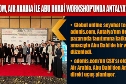 ADONIS.COM, AIR ARABİA İLE ABU DHABİ WORKSHOP’UNDA ANTALYA’YI TANITTI