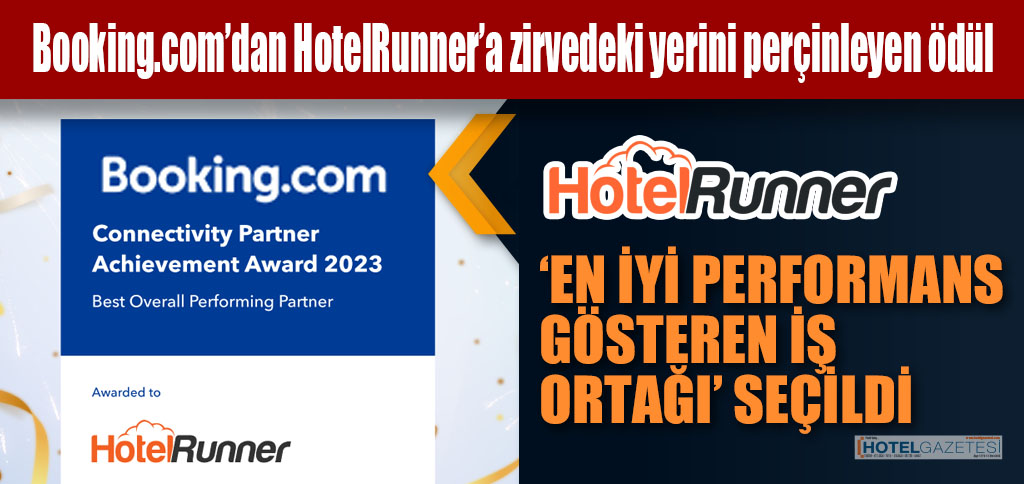 Booking.com’dan HotelRunner’a zirvedeki yerini perçinleyen ödül