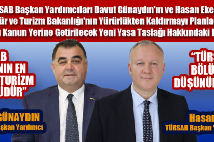TÜRSAB Başkan Yardımcıları Davut Günaydın'ın ve Hasan Eker'in,Kültür ve Turizm Bakanlığı'nın Yürürlükten Kaldırmayı Planladığı1618 Sayılı Kanun Yerine Getirilecek Yeni Yasa Taslağı Hakkındaki Eleştirileri